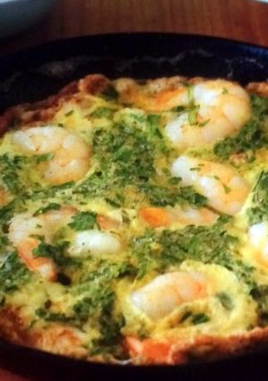 A picture of Quick Prawn and lemon Frittata.