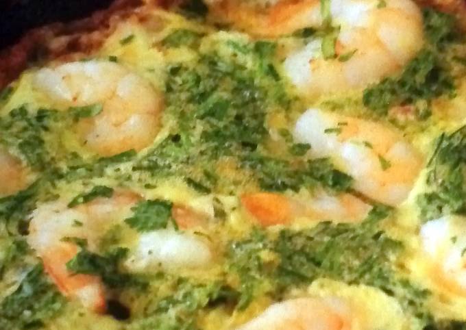 Steps to Make Andrew Copley Quick Prawn and lemon Frittata