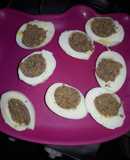 Huevos rellenos de atún fácil rico y sano