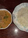 Chany ki daal chicken with chawal