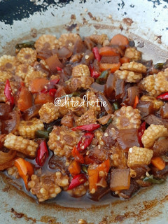 Foto resep Oseng kikil baby corn