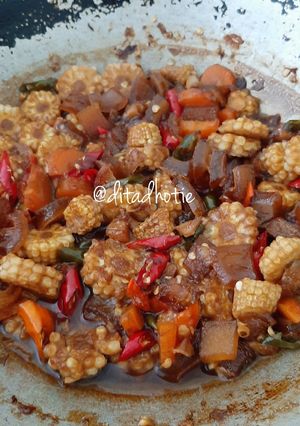 Foto resep Oseng kikil baby corn