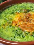 Crema de Espinacas con Huevo y Queso Gratinado en Thermomix