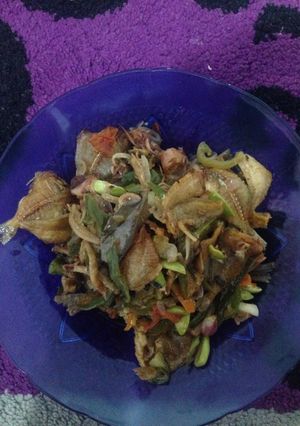 Foto resep Cabe hijau ikan asin campur pete