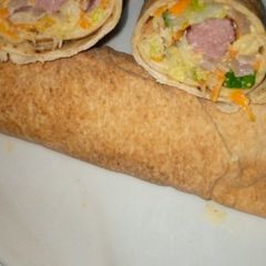 A picture of Sausage shawarma.