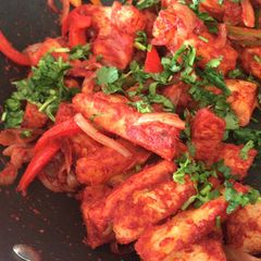 A picture of Tandoori Mogo (Casava)Stirfry.