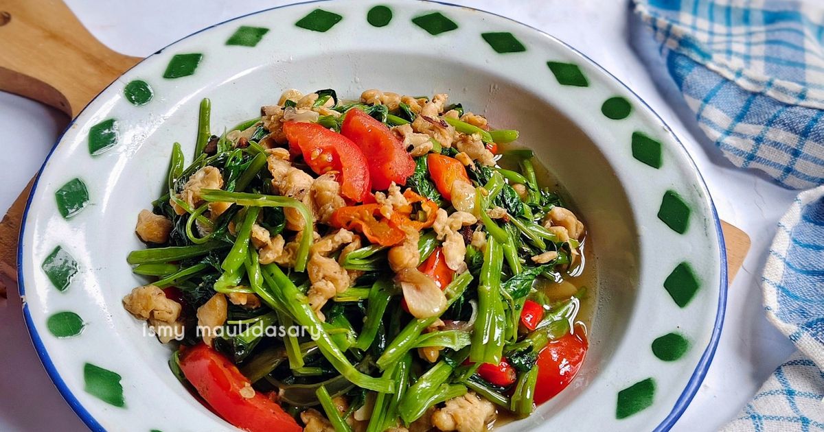 Tumis Kangkung Tempe Satset