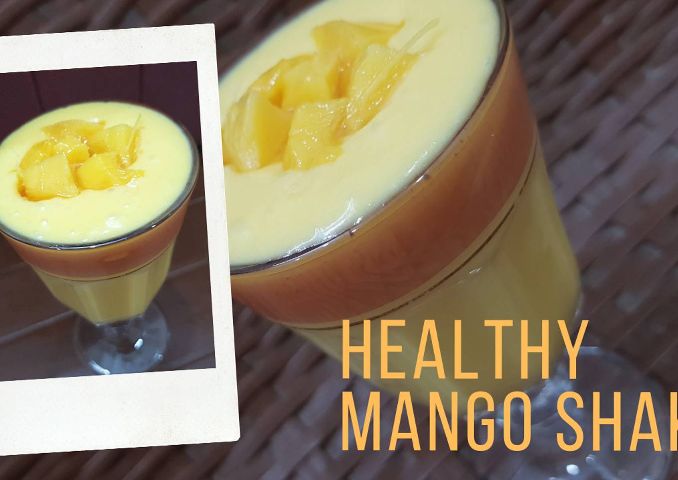 Healthy mango milk shake