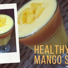 A picture of Healthy mango milk shake.