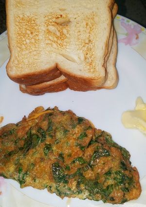 A picture of Spinach & cheese omelette.