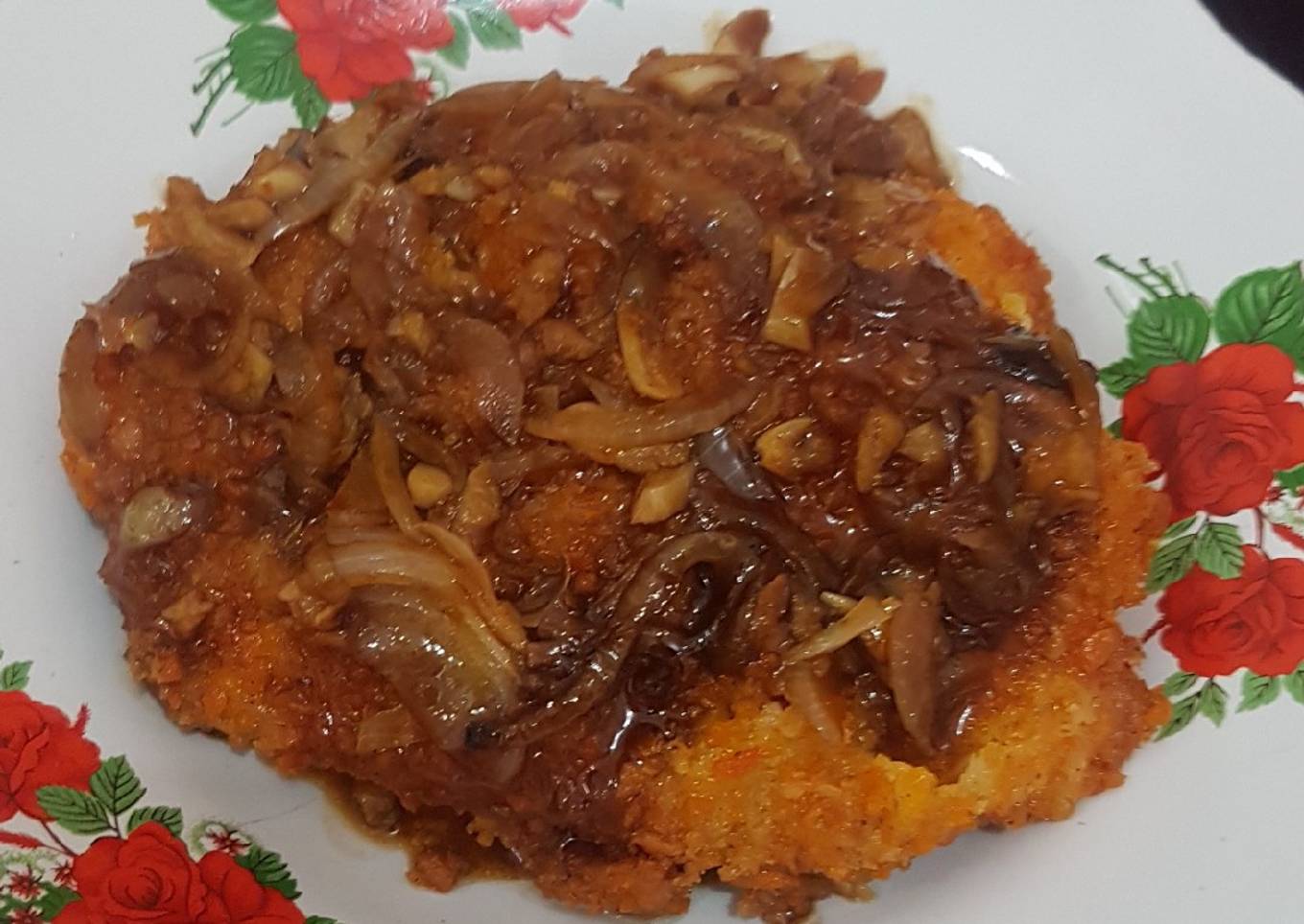 Chicken katsu saus teriyaki