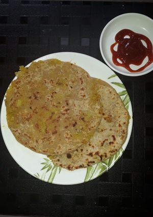 A picture of Bottle Gourd/ lauki paratha.
