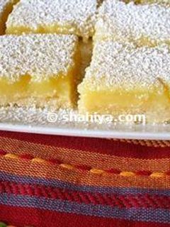 صورة لوصفة طريقة عمل مربعات الليمون