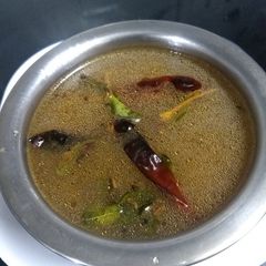 A picture of Tamarind Rasam.