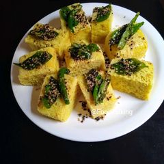 Urad Dal Dhokla A picture of Urad Dal Dhokla.