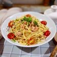 Spaghetti al Salmone in Bianco