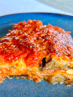 Una foto de Parmesana de berenjenas