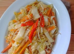 Foto resep Tumis Sawi Putih wortel dan kecambah