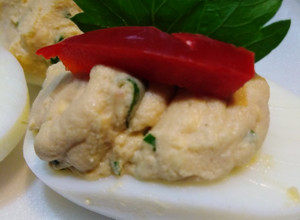 Una foto de Huevos rellenos