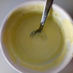 A picture of Fluffy's caesar salad dressing.