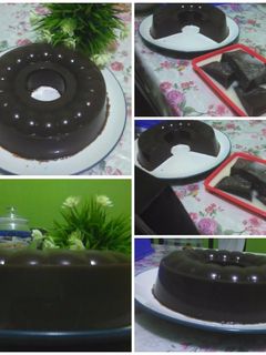 Foto resep Puding susu coklat vla vanila
