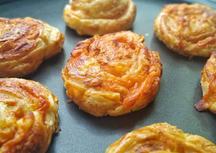 Steps to Make Super Quick Homemade Cheesy Beany Puff Pinwheels