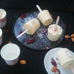 A picture of Mango-Coconut Kulfi.