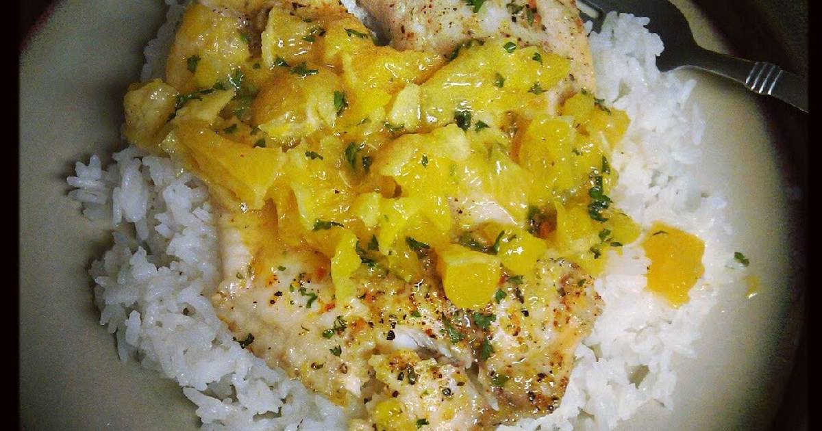 Orange salsa tilapia Recipe by tmarie7 Cookpad