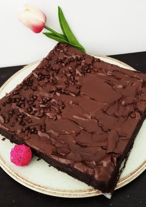 Foto resep Shiny Crust Fudgy Brownies