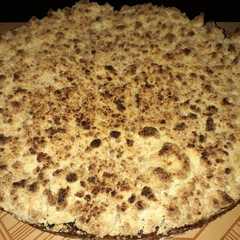 Una foto de Kuchen de manzanas y migas aleman