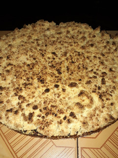 Una foto de Kuchen de manzanas y migas aleman