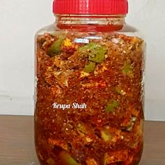 A picture of Mango pickle (for whole year).