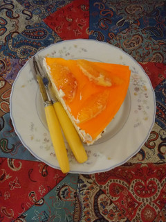 عکسی از دستور چیز کیک پرتقالی (کراست کیک اسفنجی)