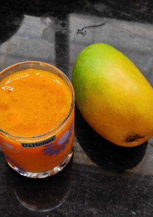 A picture of Keshar mango juice.