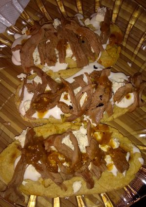 Una foto de Tlacoyos de haba sin gluten y sin aceite