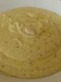 Crema de puerro y almendras
