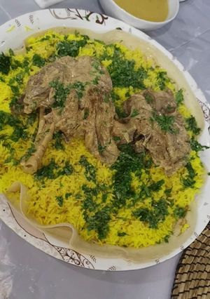 صورة لوصفة منسف لحم بطريقتي