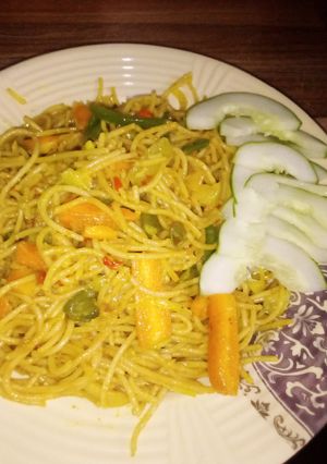 A picture of Vegetables Spaghetti.
