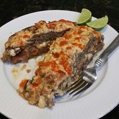 A picture of Brad's Mexican meat loaf.