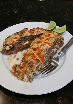 A picture of Brad's Mexican meat loaf.