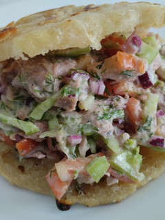 Una foto de Relleno🥯de Atún y vegetales para arepas🥙🧆🥟