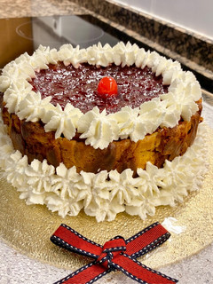 Una foto de Pastel de queso con calabaza (Cheesecake with pumpkin)