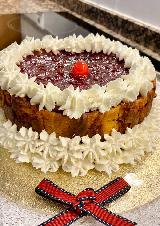 Una foto de Pastel de queso con calabaza (Cheesecake with pumpkin)