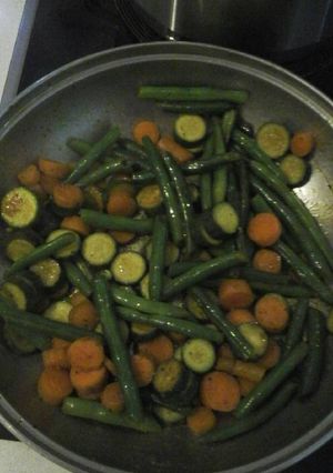 A picture of Veggie overload.
