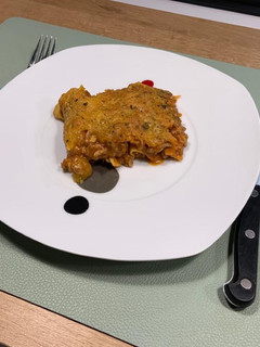 Una foto de Lasaña boloñesa sin bechamel