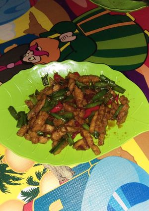 Foto resep oseng tempe kecap kacang panjang