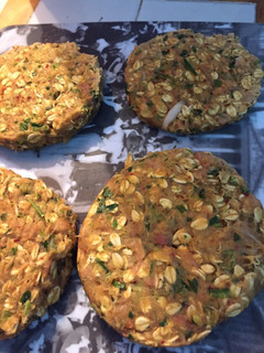 Una foto de Hamburguesas de pollo y avena