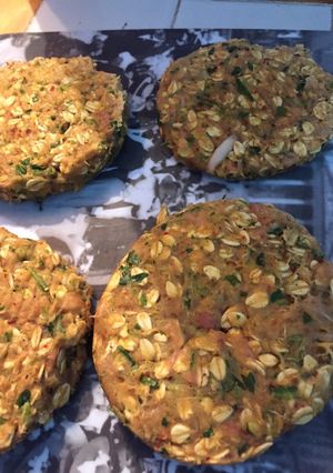 Una foto de Hamburguesas de pollo y avena