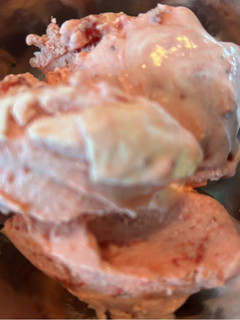 Una foto de Helado de frutillas sin azúcar