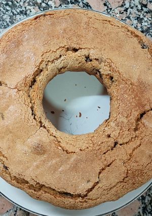 Una foto de Budín de bananas y chispas